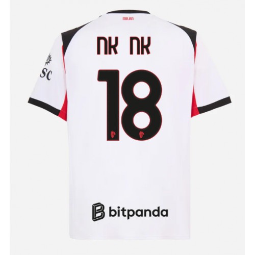 Pánský Fotbalový dres AC Milan Christopher Nkunku #18 2025-26 Venkovní Krátký Rukáv